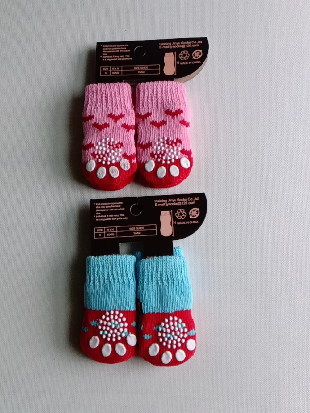 (2pack) Anti-Slip Dog 🐶 Socks & Cat 😺 Socks Paw Protector Size Small